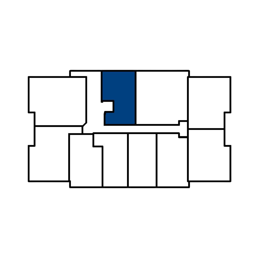 Poziționare tronson apartament 1 cameră tip 1 în bloc, Lapis Residence