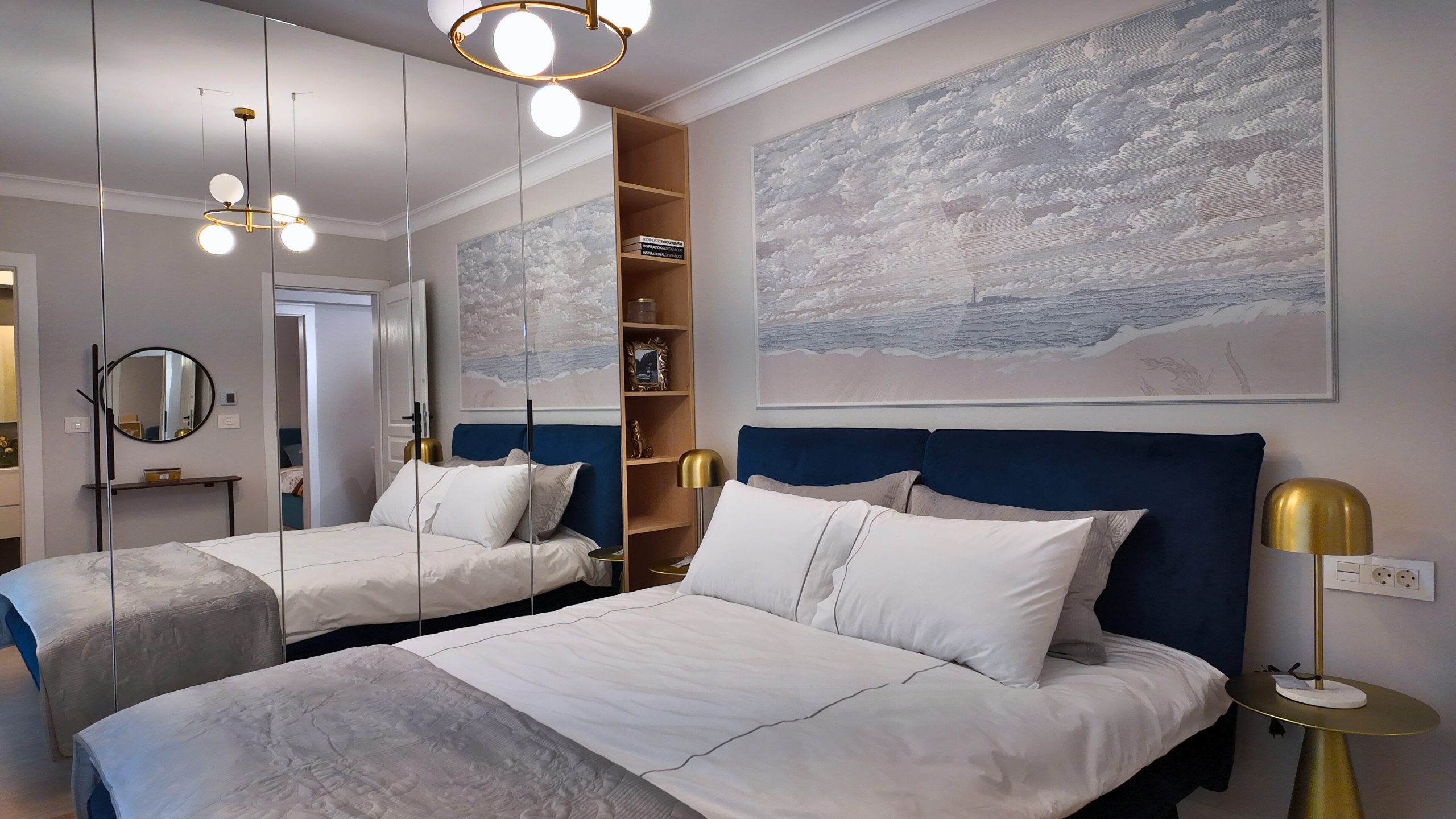 Dormitor amenajat — apartament cu 3 camere în Lapis Residence