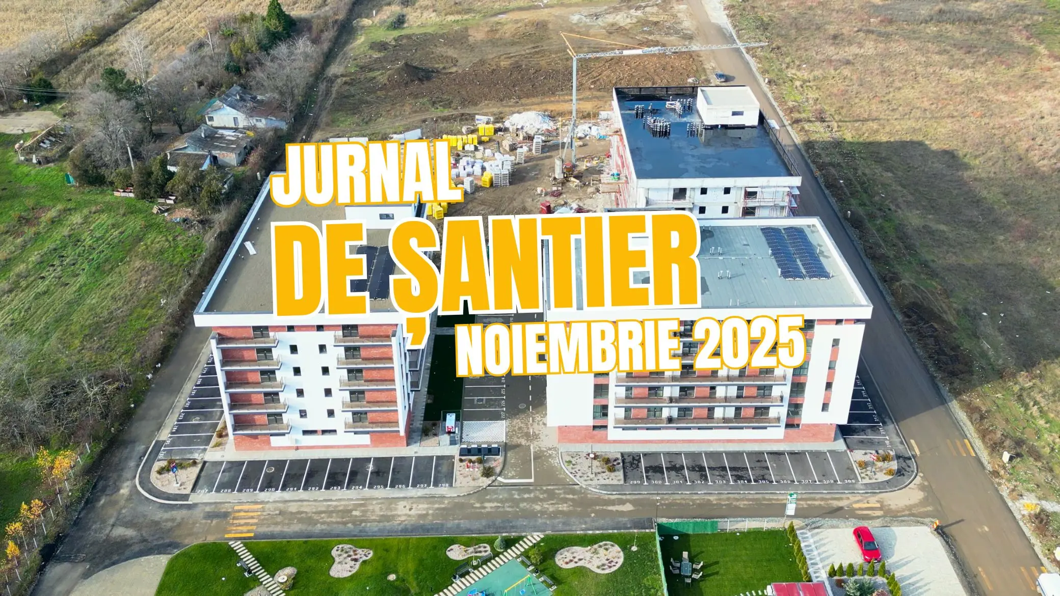 Lucrări în desfășurare la Lapis Residence Iași – spații verzi finalizate la blocul L1 și izolație termică cu vată bazaltică la blocul L4 (noiembrie 2025)